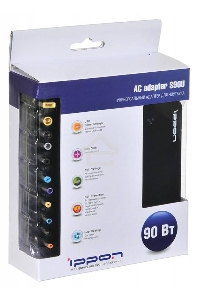 Блок питания Ippon S90U автоматический 90W 15V-19.5V 8-connectors 5A 1xUSB 2.1A от бытовой электросети LED индикатор