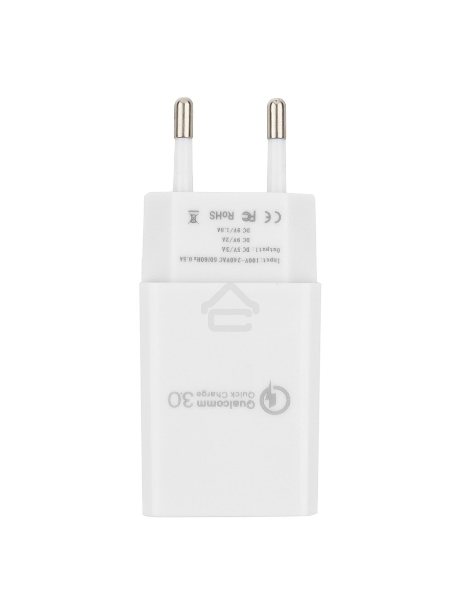 Адаптер питания Cablexpert MP3A-PC-16, QC 3.0, 100/220V - 1 USB порт 5/9/12V, белый