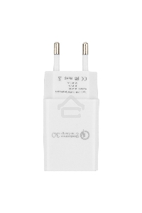 Адаптер питания Cablexpert MP3A-PC-16, QC 3.0, 100/220V - 1 USB порт 5/9/12V, белый