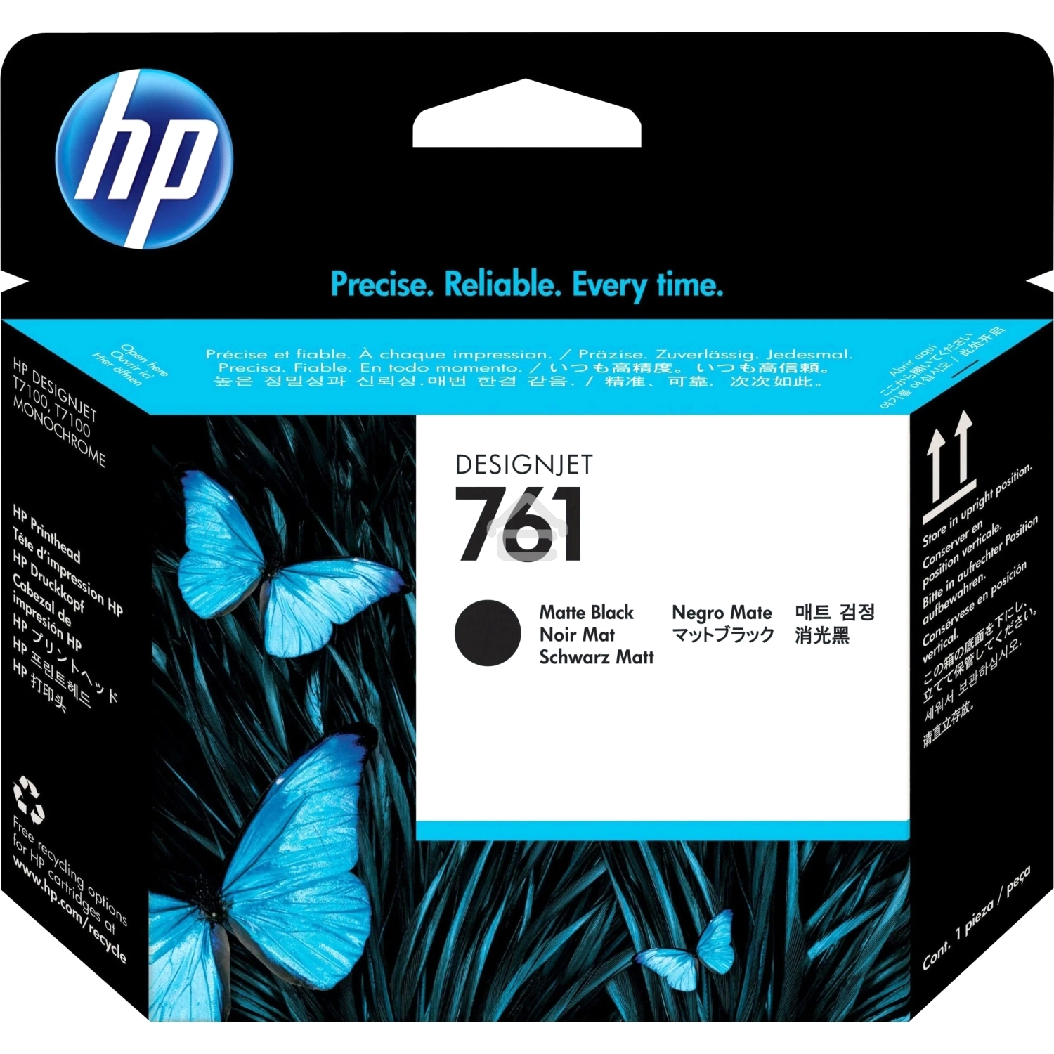 Картридж струйный HP 761 CH648A черный матовый печатающая головка для HP DJ T7100