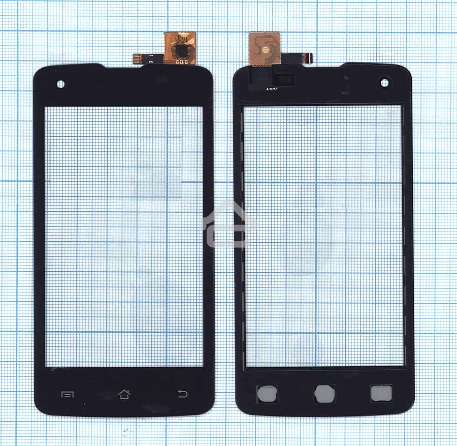 Сенсорное стекло (тачскрин) для DNS S4006, черное