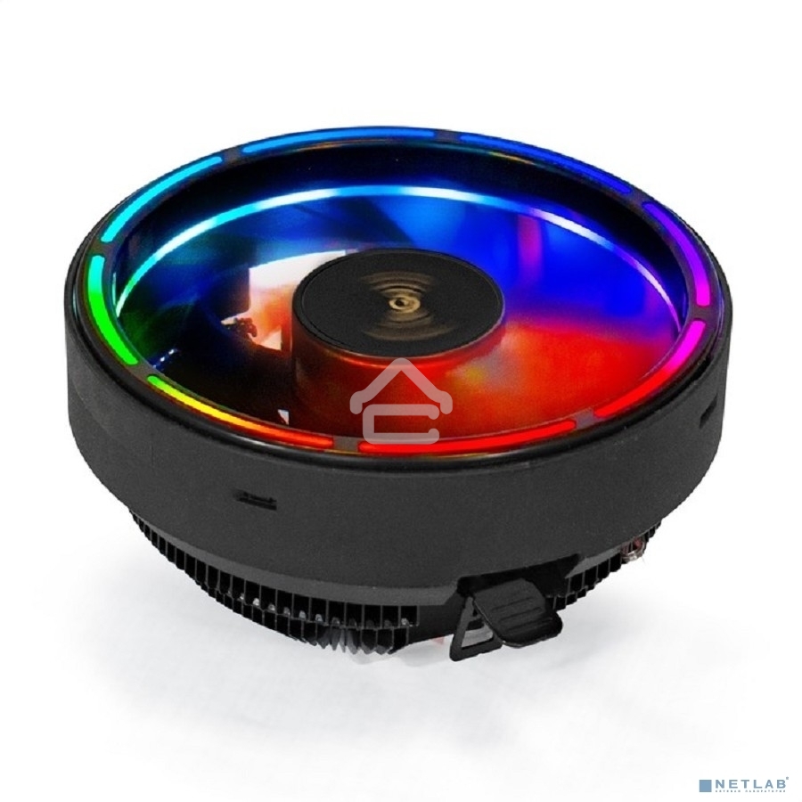 Кулер для процессора ExeGate Dark Magic EE126A-RGB черный, 120 мм, алюминий, 1800 об/мин, 18 дБ, 3 pin, 100 Вт, 95 мм