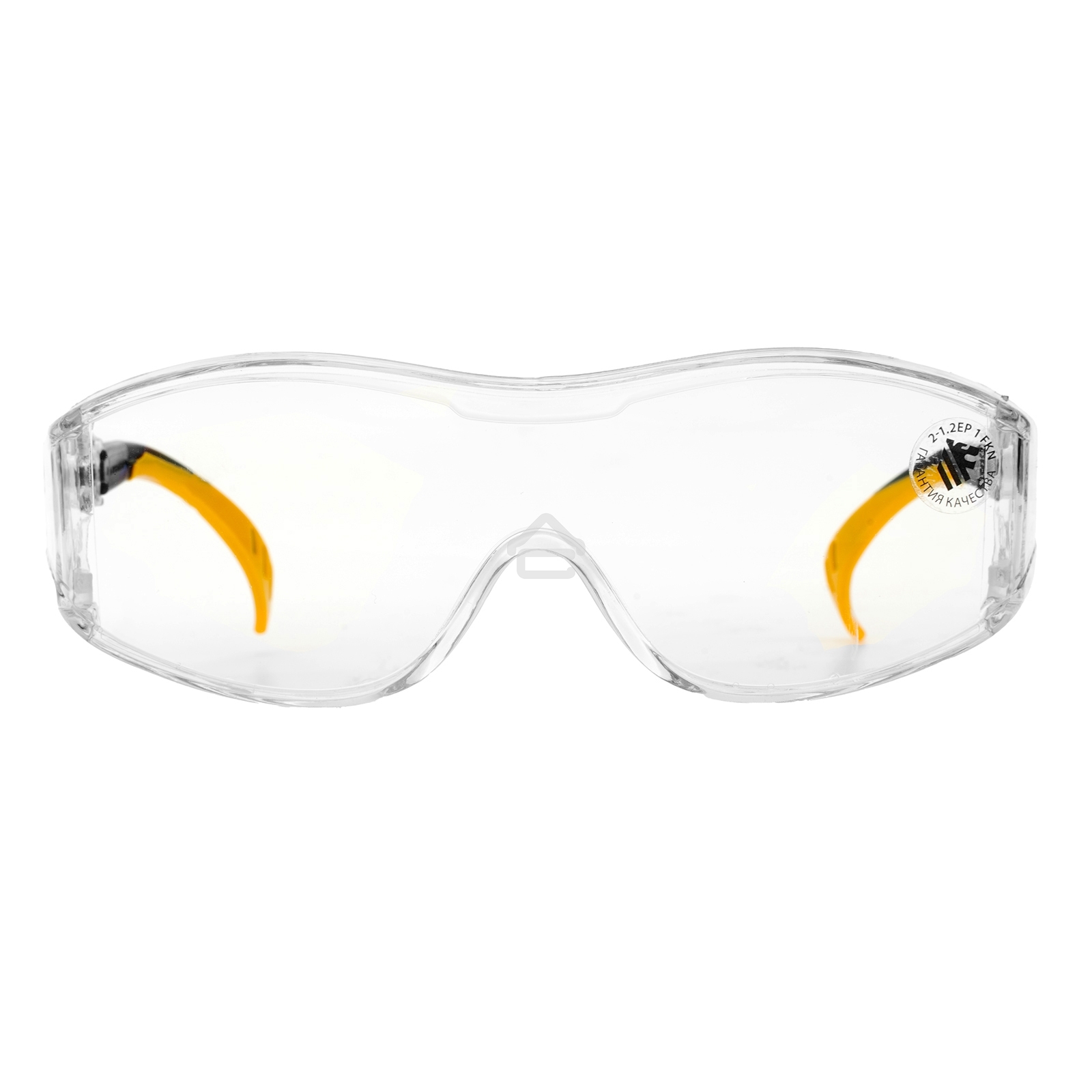 Очки защитные Denzel открытые, поликарбонатные, увеличенная прозрачная линза, регулируемые дужки