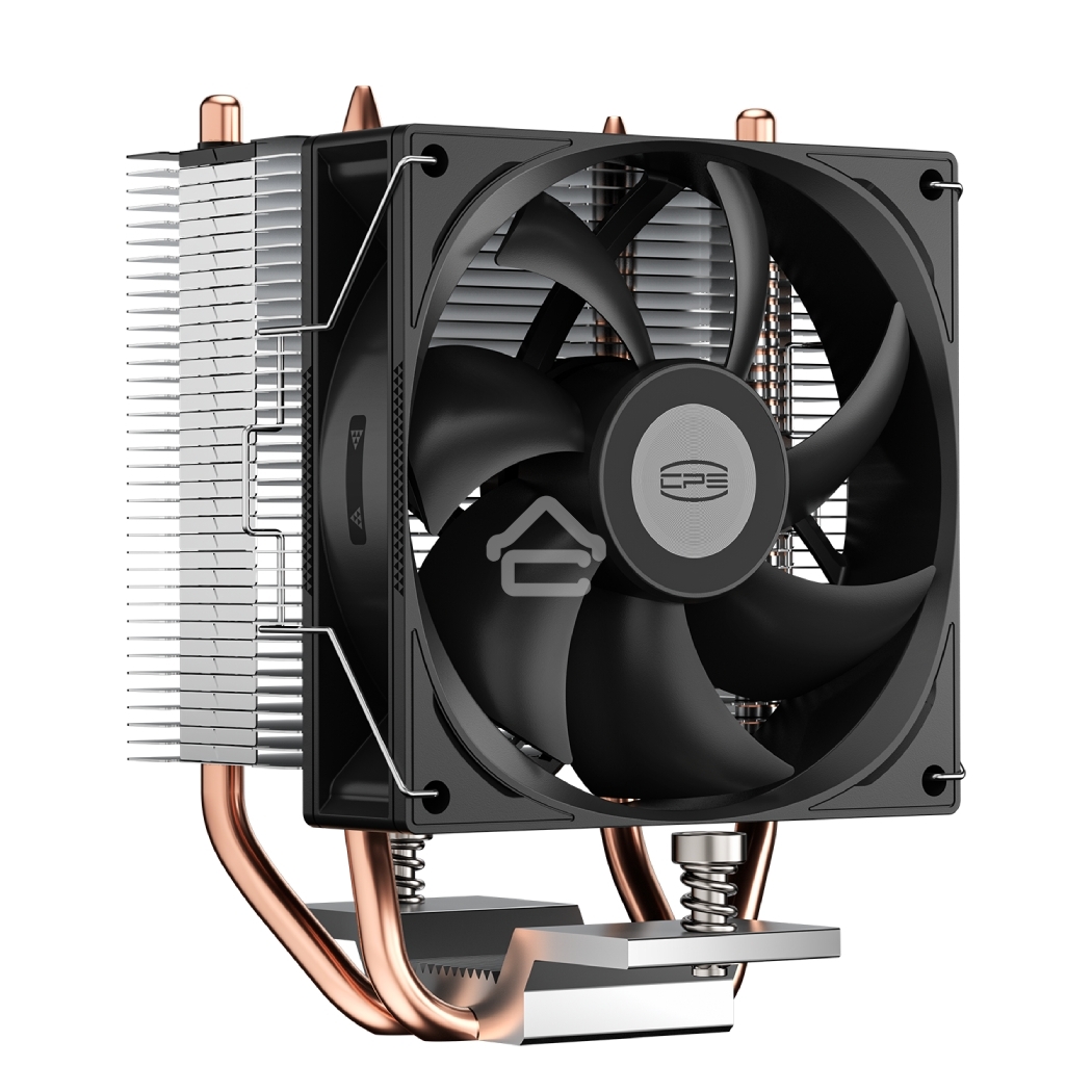 Кулер для процессора PCCooler R200 S115X/1200/1700/AM4/AM5 (TDP 110W, 90мм Non LED Fan, 2 тепловые трубки 6мм, 2200RPM, 28,3dBa)