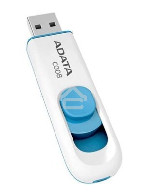 Флеш диск AData 16Gb C008 AC008-16G-RWE USB2.0 белый
