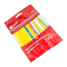 Набор трубок термоусадочных тонкостен. 30/15 (7 цветов по 3шт 100мм) EKF tut-n-30