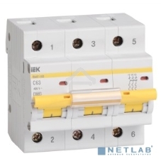 Выключатель автоматический ВА 47-100 3Р 10А 10 кА х-ка С IEK