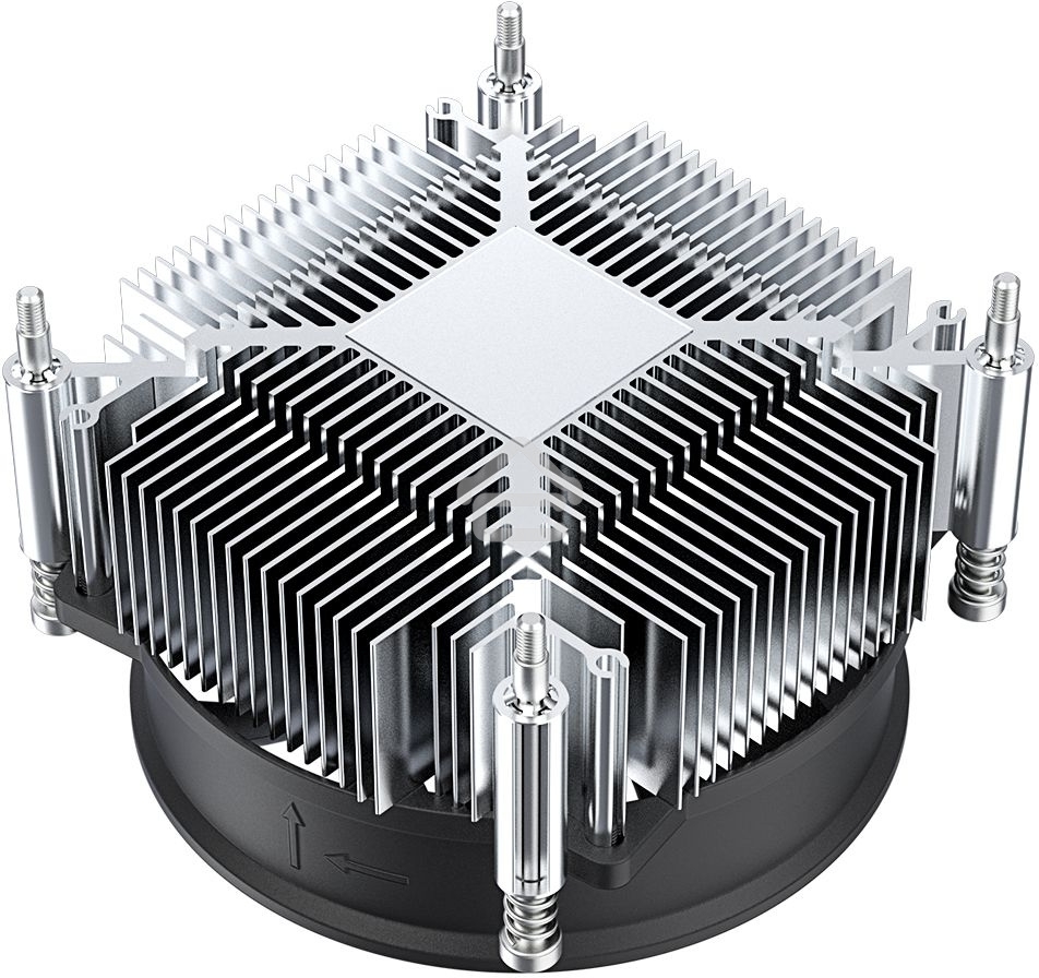 Кулер ID-COOLING DK-19 PWM серебристый/черный 92мм алюминий 2200rpm 26db 4-pin 95W 55мм