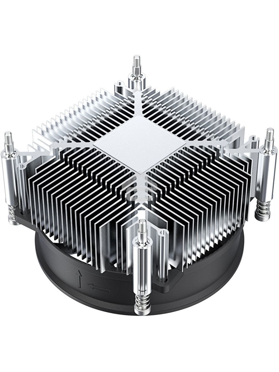 Кулер ID-COOLING DK-19 PWM серебристый/черный 92мм алюминий 2200rpm 26db 4-pin 95W 55мм
