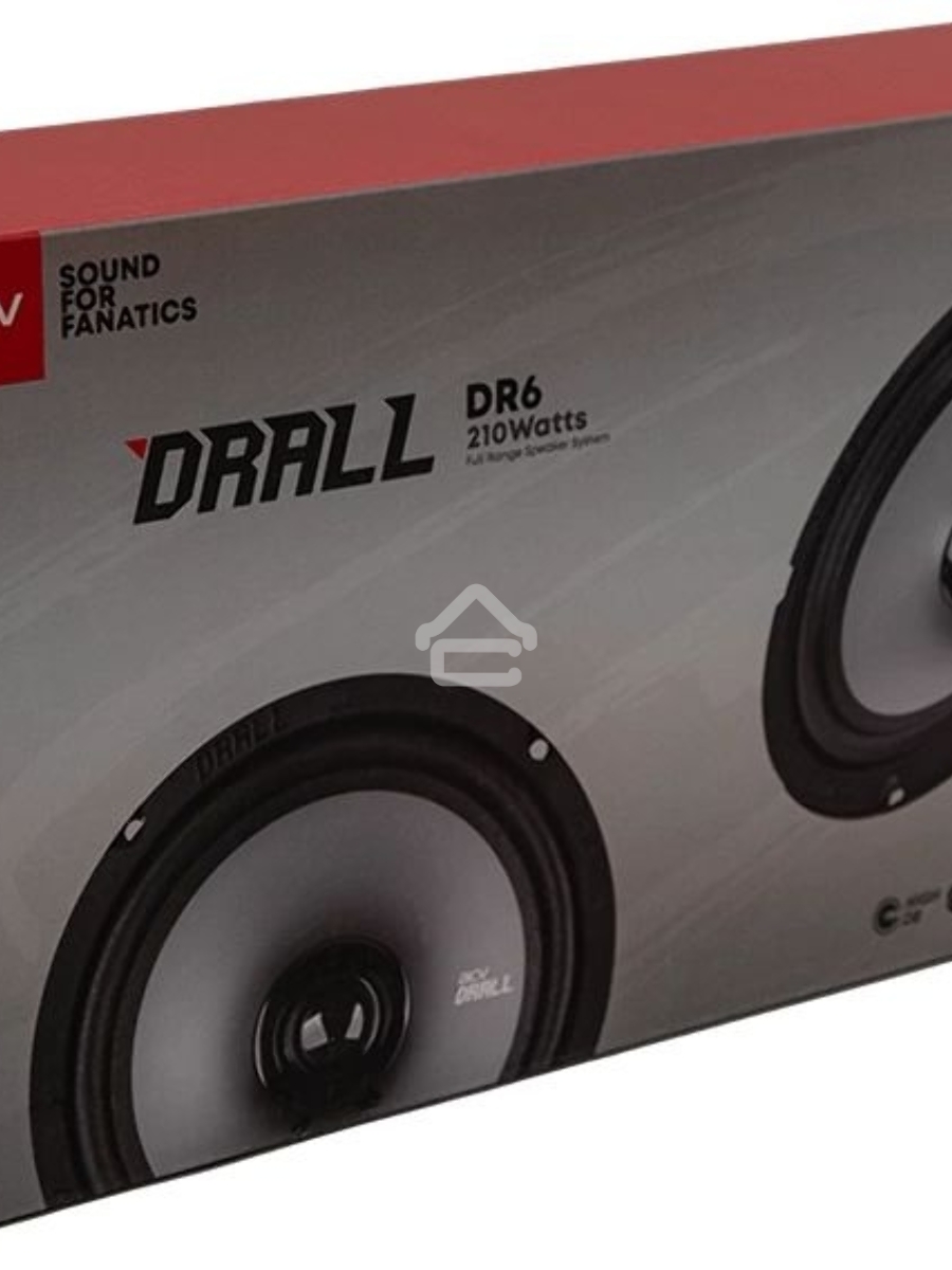 Колонки автомобильные ACV DRALL DR6 (без решетки) 210Вт 96дБ 3Ом 16см (6.5дюйм) (ком.:2кол.) широкополосные однополосные