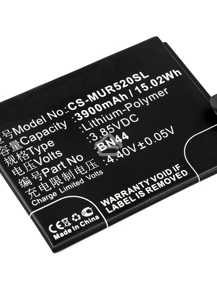 Аккумулятор CameronSinoCS-MUR520SL BN44 для Xiaomi Note 5 Dual, Redmi 5 Plus3.85V / 3900mAh / 15.02Wh