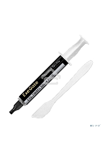 Термопаста ExeGate ETS-7WMK Silver PLUS (7,2 Вт/(м•К), 3г, шприц с лопаткой)
