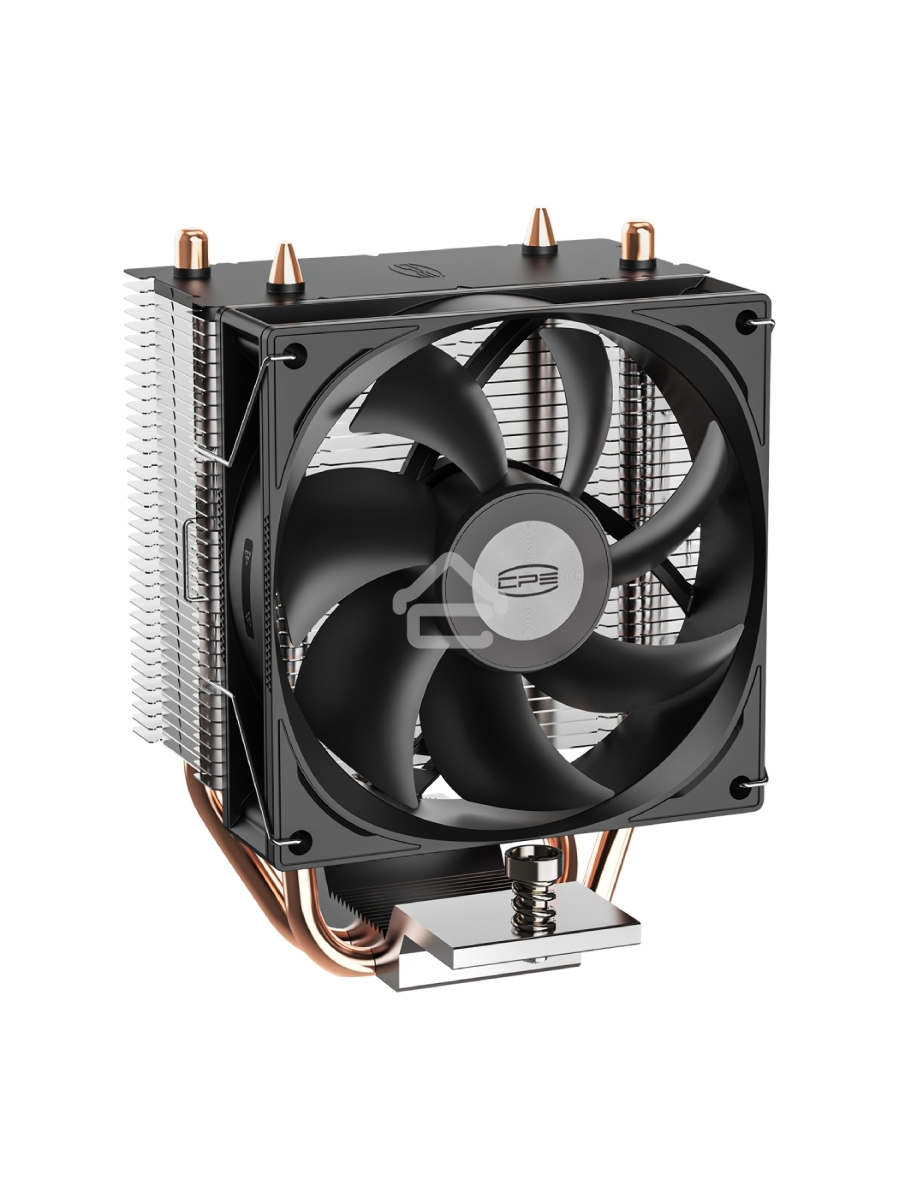Кулер для процессора PCCooler R200 S115X/1200/1700/AM4/AM5 (TDP 110W, 90mm Non LED Fan, 2 тепловые трубки 6мм, 2200RPM, 28,3dBa)