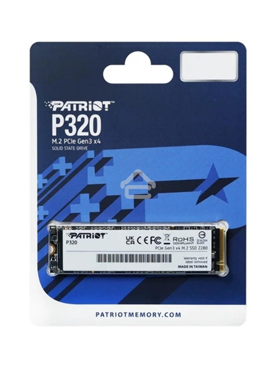 Накопитель SSD Patriot P320, 256GB, PCIe 3.0 x4, M.2 2280, NVMe, R/W 2200/1200