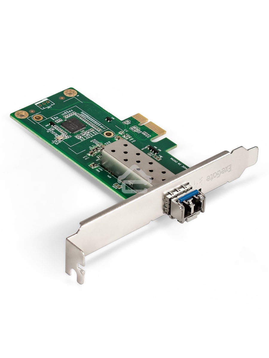 Комплект: Сетевой адаптер SFP ExeGate EXE-i210-F1 + Трансивер Single-Mode до 20км EXT-1G-SM1310-LC2-20KM (EX296228RUS: PCI-E x1 v2.0, порты 1x SFP (10/100/1000Mb/s), Gigabit Server NIC Intel Chipset I210-F1 + EX298328RUS: Tx:1310/Rx:1310 нм, до 20 км, раз