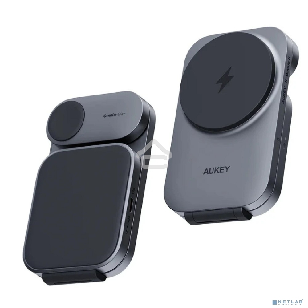 Беспроводное зарядное устройство Aukey LC-MC312 3in1 Travel Qi2