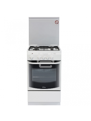 Плита комбинированная De Luxe 5040.21ГЭ (КР) ЧР белый, конфорок 4 шт, духовка 43 л, 50 см x 85 см x 50 см