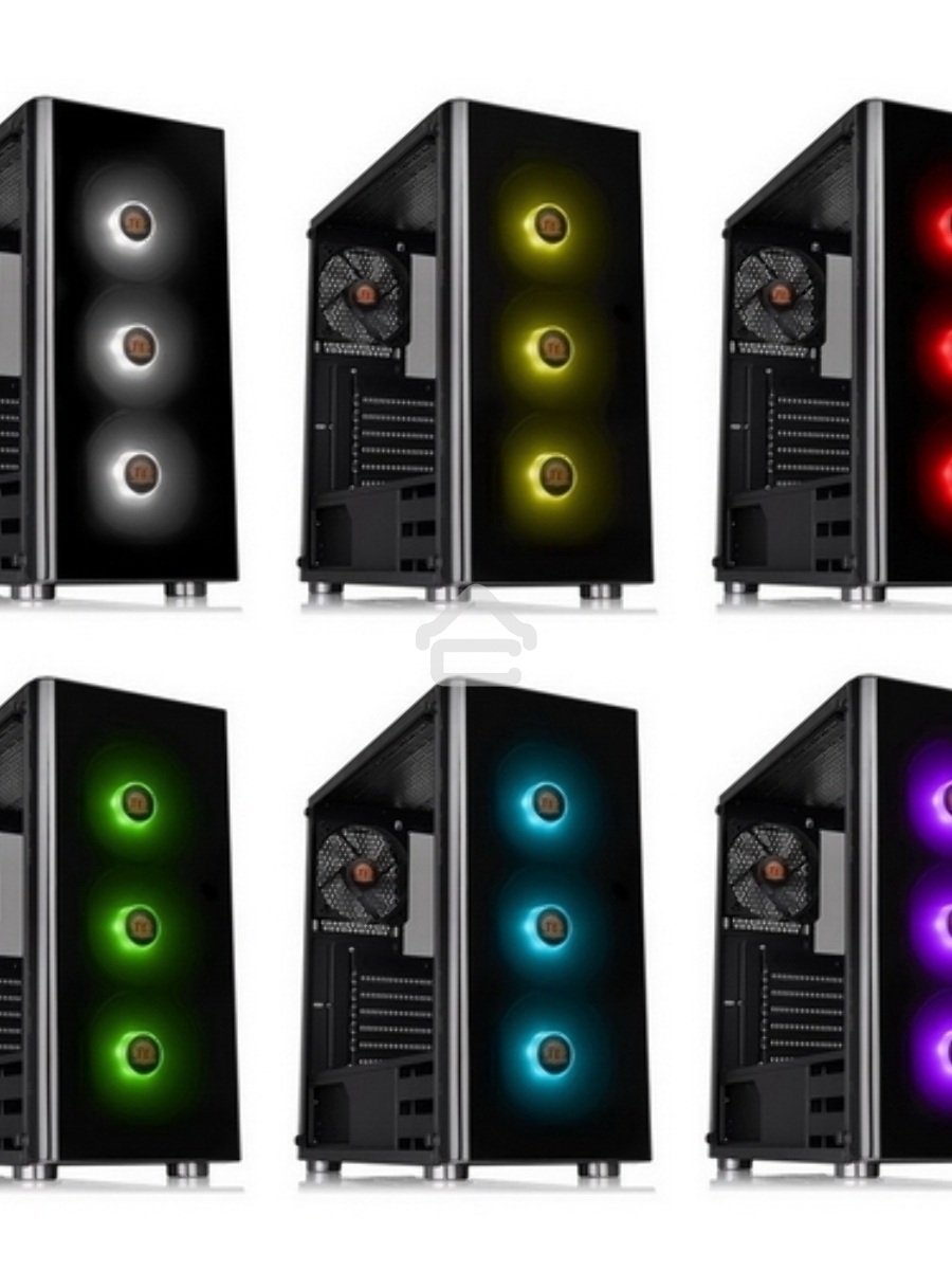 Компьютерный корпус V200 TG RGB CA-1K8-00M1WN-01 Black/Win/SPCC/Tempered Glass*1/120mm RGB Fans*3 + 120mm Standard Fan*1/MB Sync