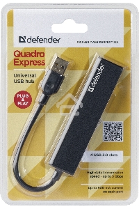 Универсальный USB Defender разветвитель Quadro Express USB3.0, 4 порта