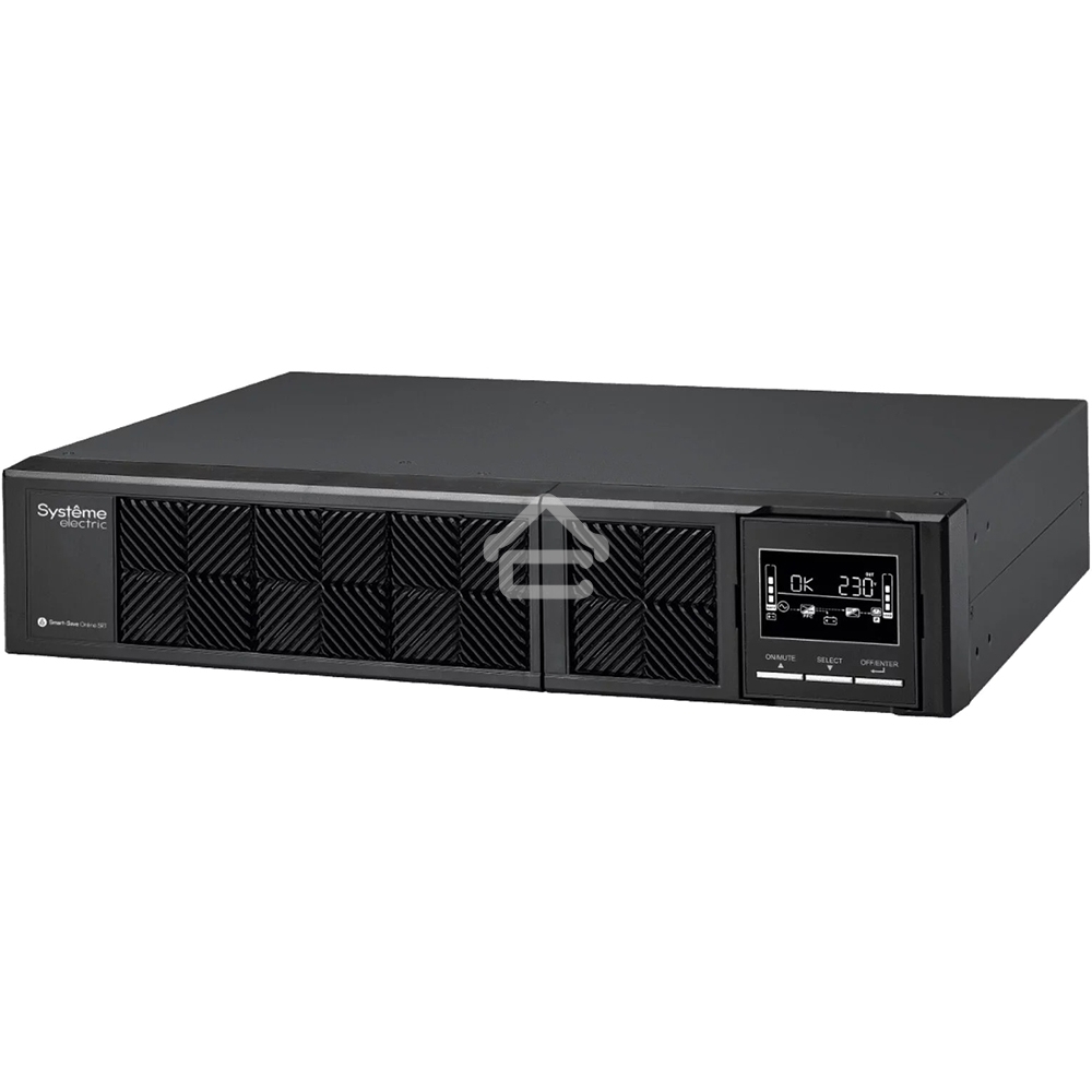 Источник бесперебойного питания Systeme Electriс Smart-Save Online SRV, 3000VA/2700W, On-Line, Rack 2U(Tower convertible), LCD, Out: 6xC13+1xC19, SNMP Intelligent Slot, USB, RS-232