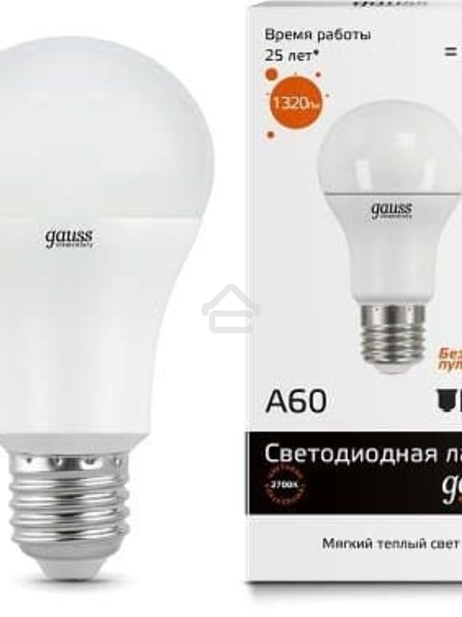 Лампа GAUSS LED Elementary 23215A60 15W E27 2700K 1/10/40 груша