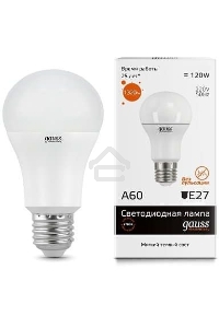 Лампа GAUSS LED Elementary 23215  A60 15W E27 2700K 1/10/40 груша