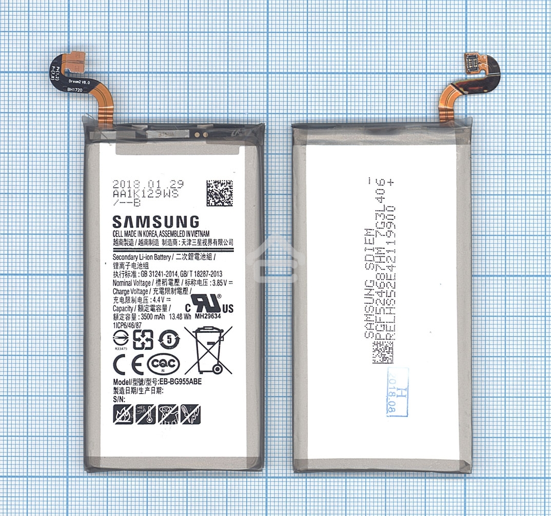 Аккумуляторная батарея EB-BG955ABE для Samsung Galaxy S8+ SM-G955 3500mAh