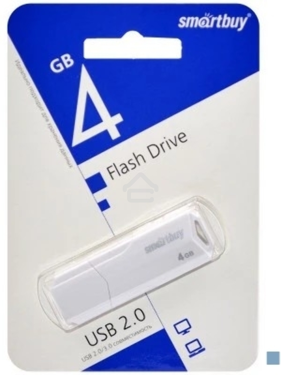 Флеш диск SmartBuy 4GB CLUE White (SB4GBCLU-W)