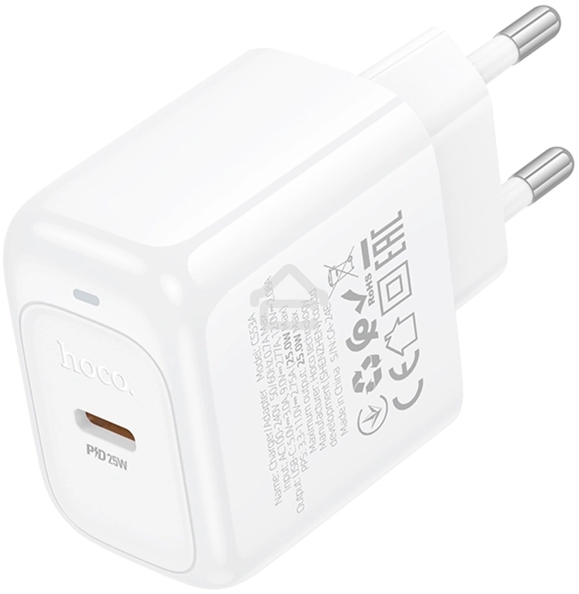 Сетевое зарядное устройство Hoco CS53A Surplus 25W 3A (PD) белый