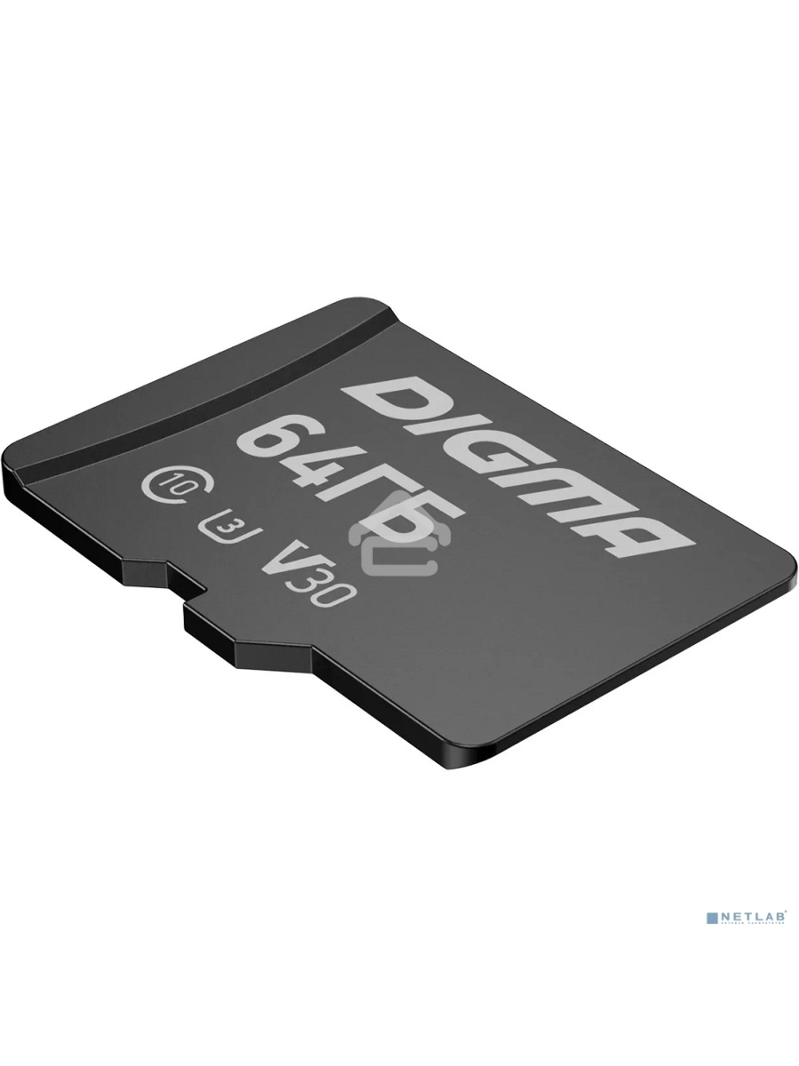 Флеш карта microSDXC 64Gb Class10 Digma CARD30 + adapter