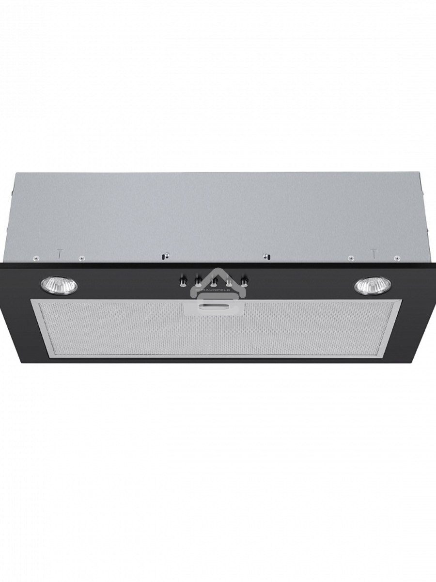 Вытяжка Maunfeld CROSBY SINGL 60 BLACK Gl, Полновстраиваемая, 60см, 850 м3, кнопочное управление, черная