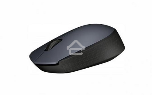 Мышь беспроводная Logitech M170 черный/темно-серый, 1000 dpi, радиоканал, USB, кнопки - 3