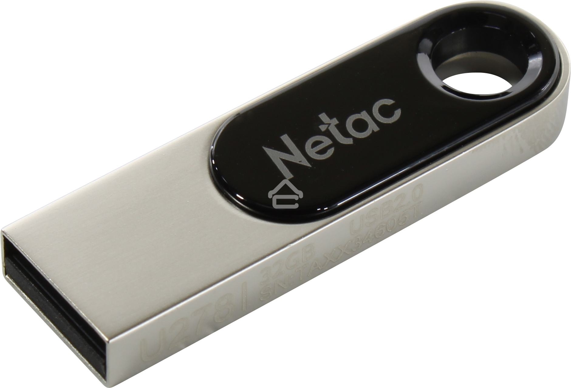 Флешка USB R/W R/W Netac U278 32Gb <NT03U278N-032G-20PN>, USB2.0, металлическая матовая