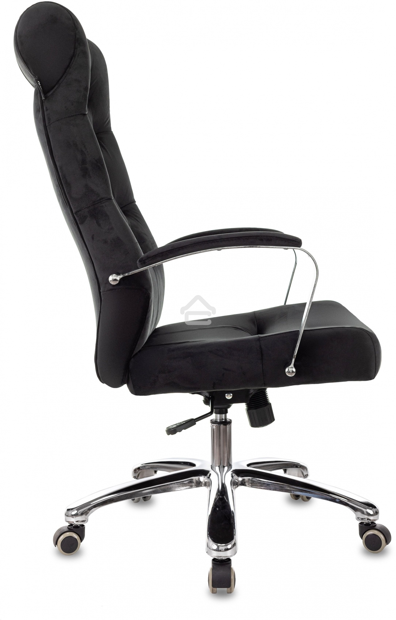 Кресло руководителя Бюрократ T-9928SL Fabric черный Italia Black, крестов. металл хром