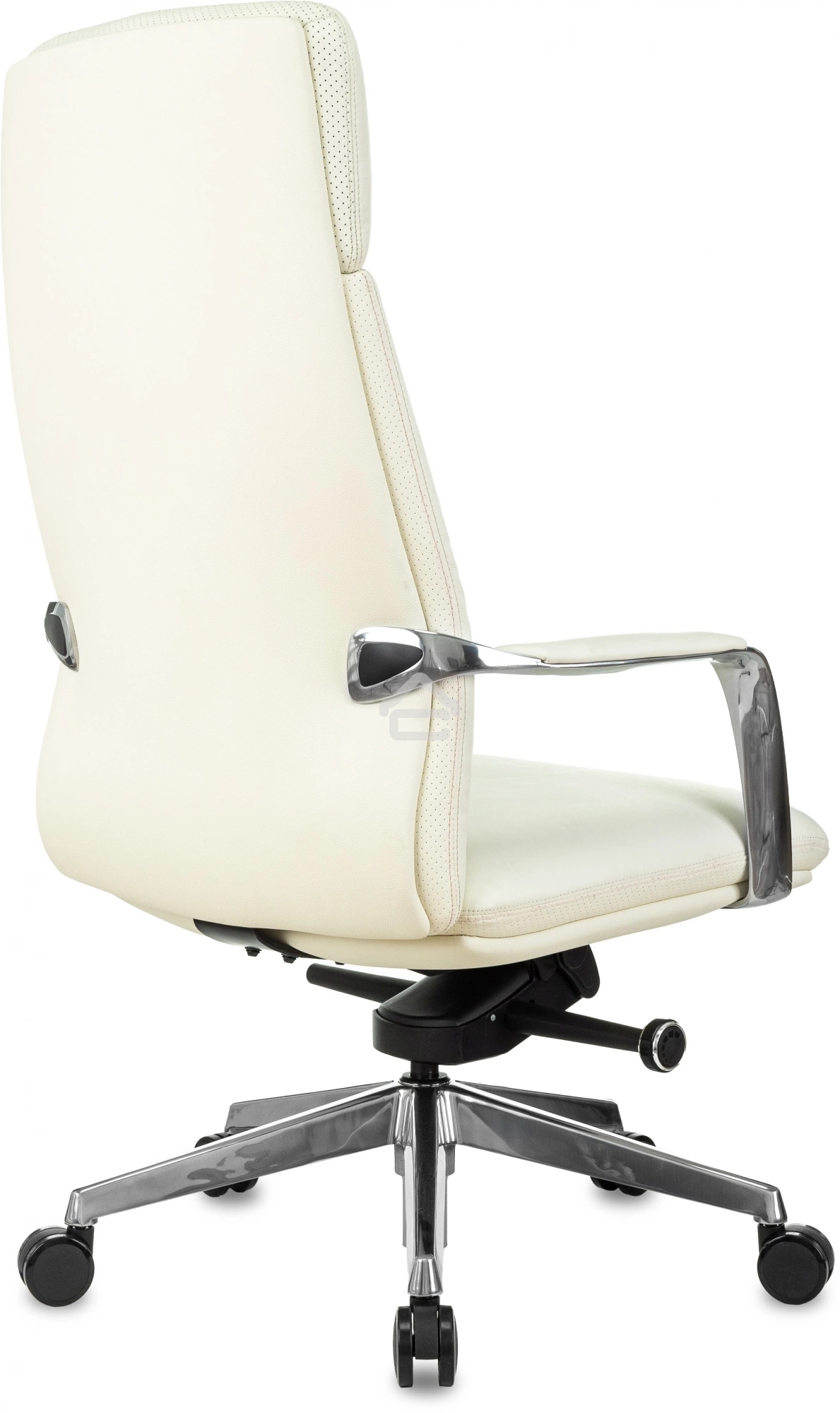 Кресло руководителя Бюрократ VEGA белый, кожа, крестов. алюминий