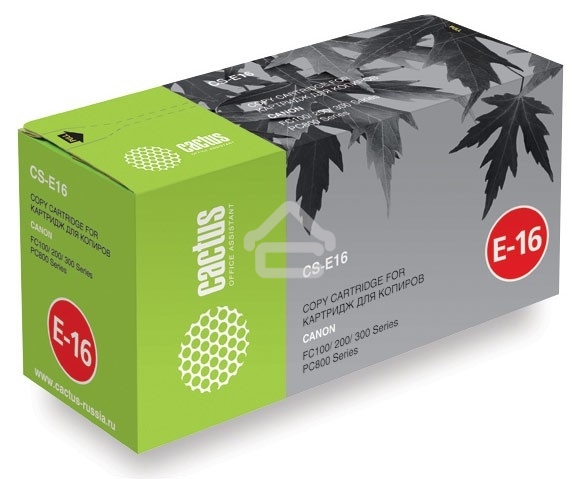 Картридж лазерный Cactus CS-E16 черный (2000 стр.) для Canon FC100/200/300/PC800
