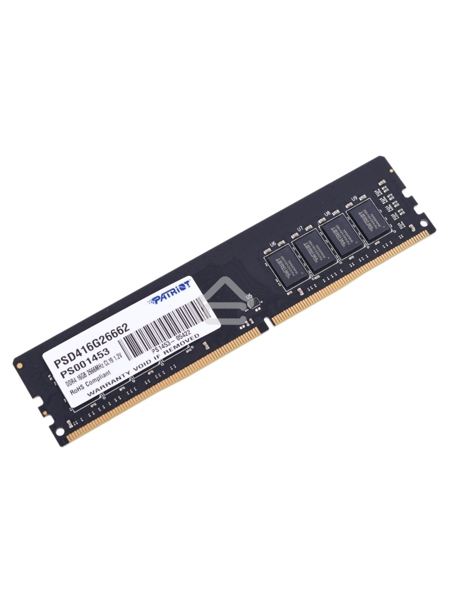 Оперативная память Patriot Signature, DDR4, 16GB (1x16 GB), 2666 MHz, CL19, DIMM