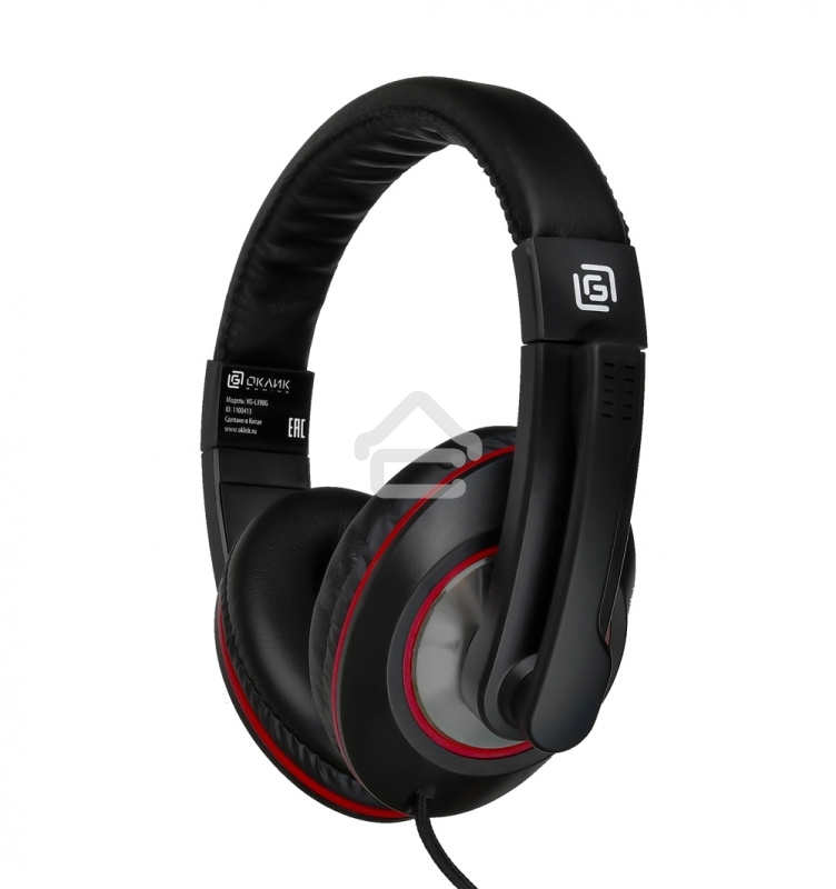 Гарнитура Oklick HS-L390G DRAGON black/red 1.8m (JD-728S)