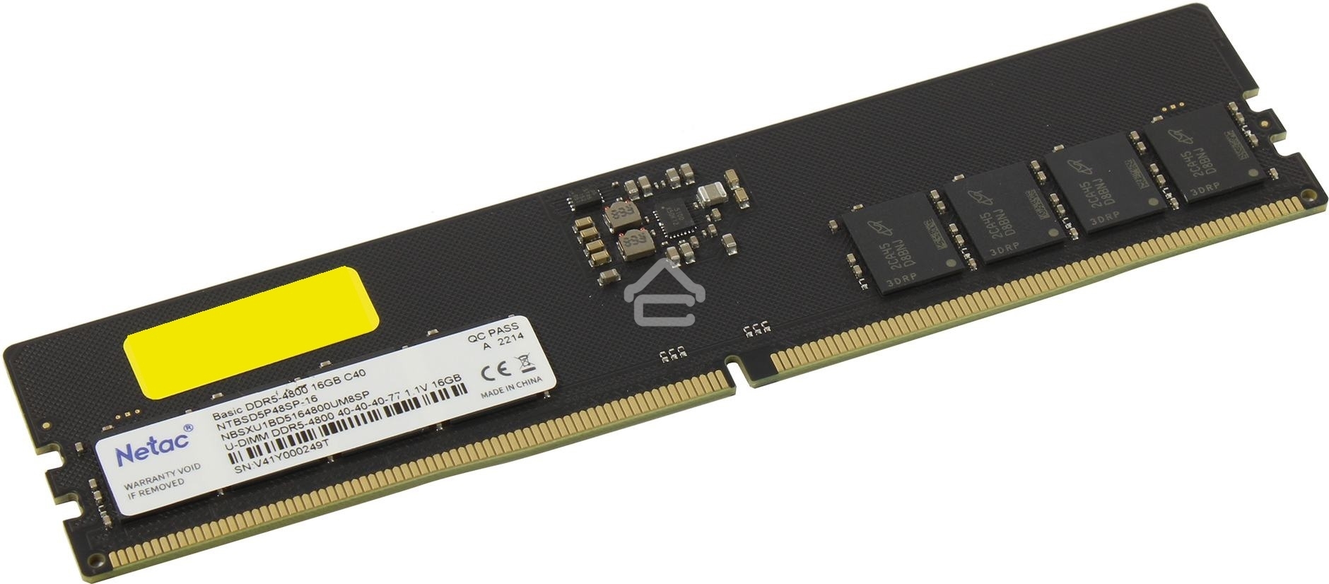 Оперативная память NETAC Basic, DDR5, 16Gb (1x16Gb), 4800MHz, CL40, DIMM