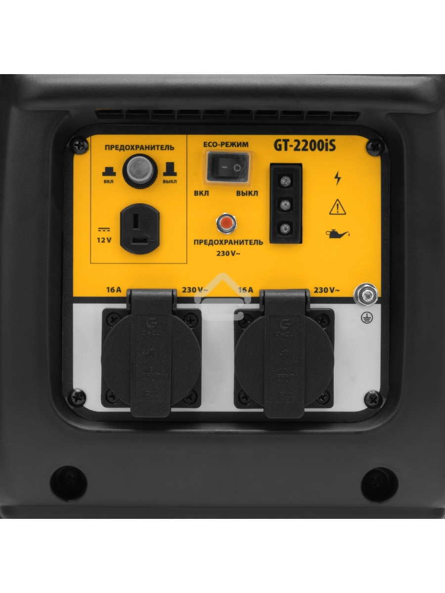 Генератор инверторный GT-2200iS, 2,2 кВт, 230 В, бак 4 л, закрытый корпус, ручной старт Denzel