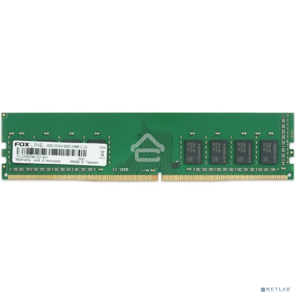 Оперативная память Foxline, DDR4, 4Gb (1x4 Gb), 3200 MHz, CL22, DIMM