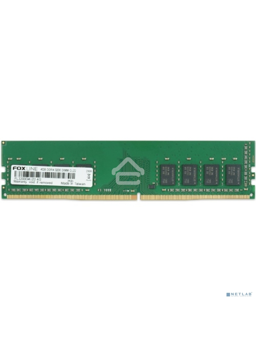 Оперативная память Foxline, DDR4, 4GB (1x4 GB), 3200 MHz, CL22, DIMM