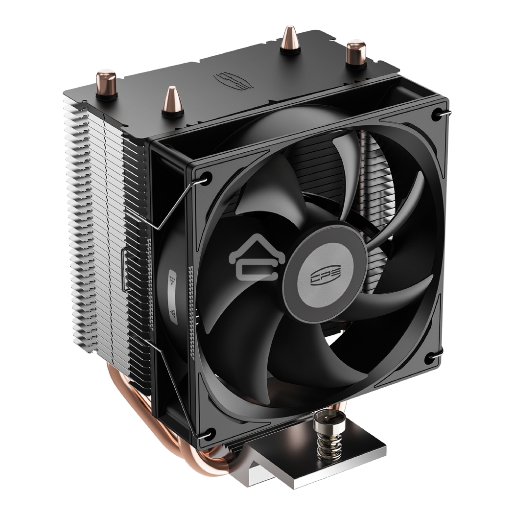 Кулер для процессора PCCooler R200 S115X/1200/1700/AM4/AM5 (TDP 110W, 90мм Non LED Fan, 2 тепловые трубки 6мм, 2200RPM, 28,3dBa)