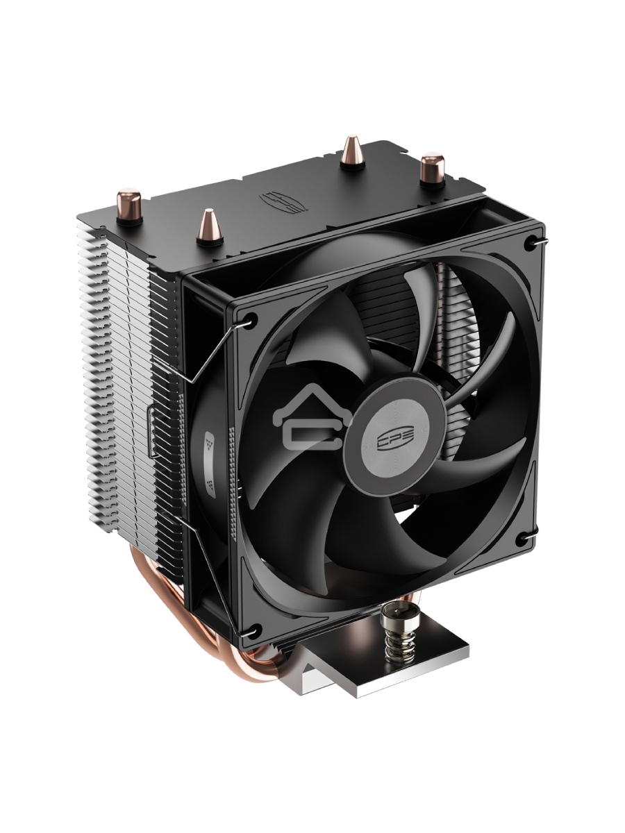 Кулер для процессора PCCooler R200 S115X/1200/1700/AM4/AM5 (TDP 110W, 90mm Non LED Fan, 2 тепловые трубки 6мм, 2200RPM, 28,3dBa)