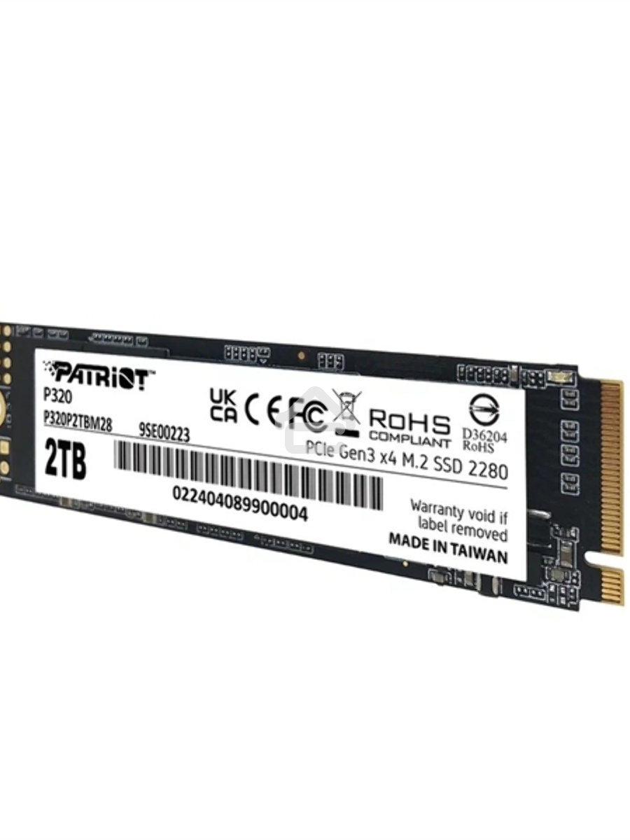 SSD накопитель Patriot P320 2ТБ, M.2 2280, NVMe, R/W 3000MB/2200MB/s