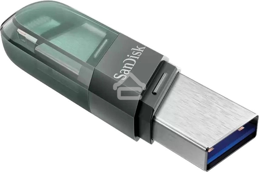 Флешка USB R/W Sandisk 256Gb iXpand Flip SDIX90N-256G-GN6NE USB3.1 зеленый/серебристый