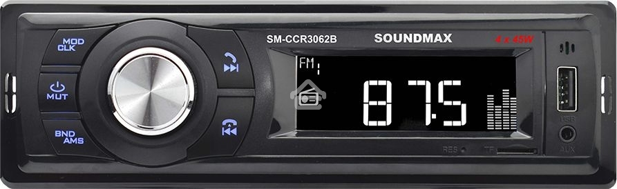 Автомагнитола Soundmax SM-CCR3062B 1DIN 4x45Вт (SM-CCR3062B(черный)\B)