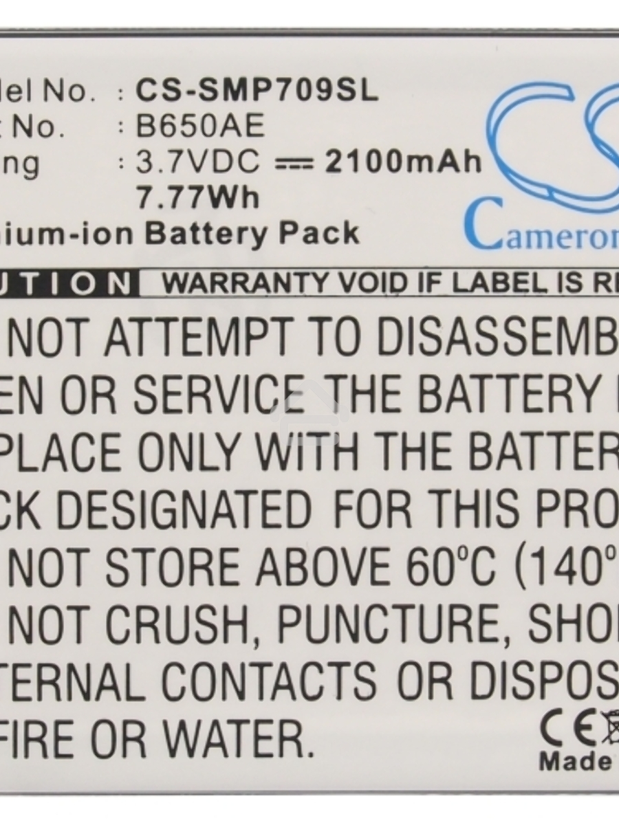 Аккумулятор CameronSinoCS-SMP709SL B650AE для Samsung GT-i9150/GT-i91583.7V / 2100mAh/7.77Wh
