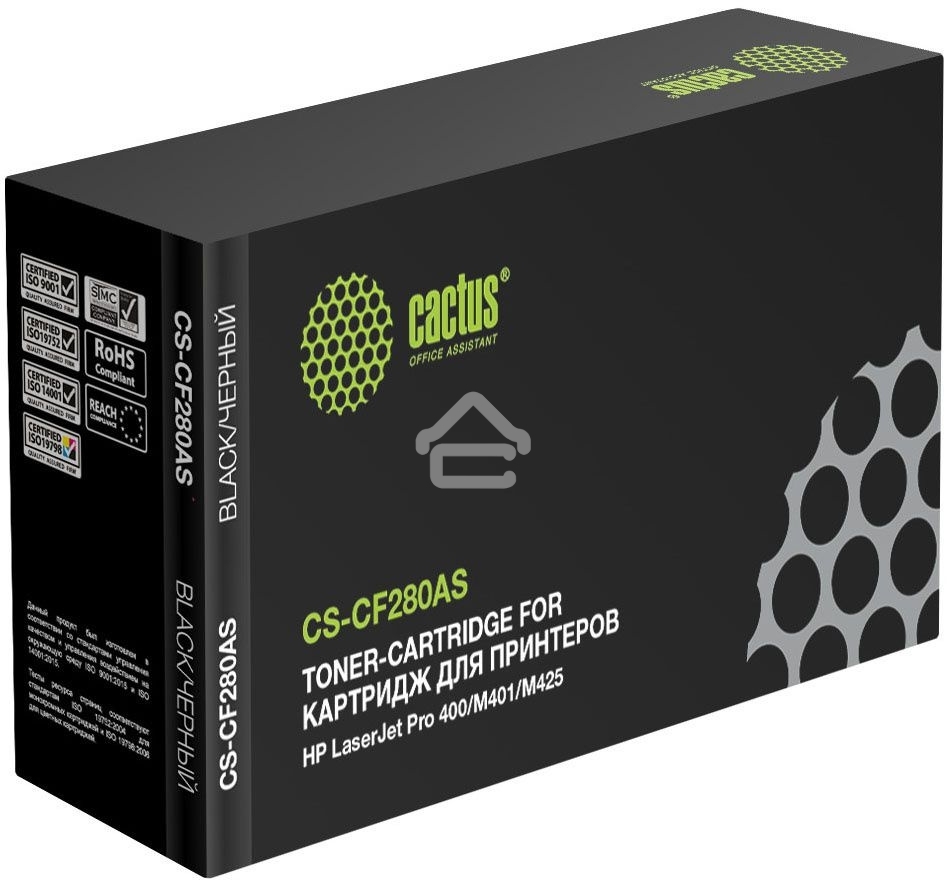 Картридж лазерный Cactus CS-CF280AS черный (2700 стр.) для HP LJ Pro 400/M401/M425