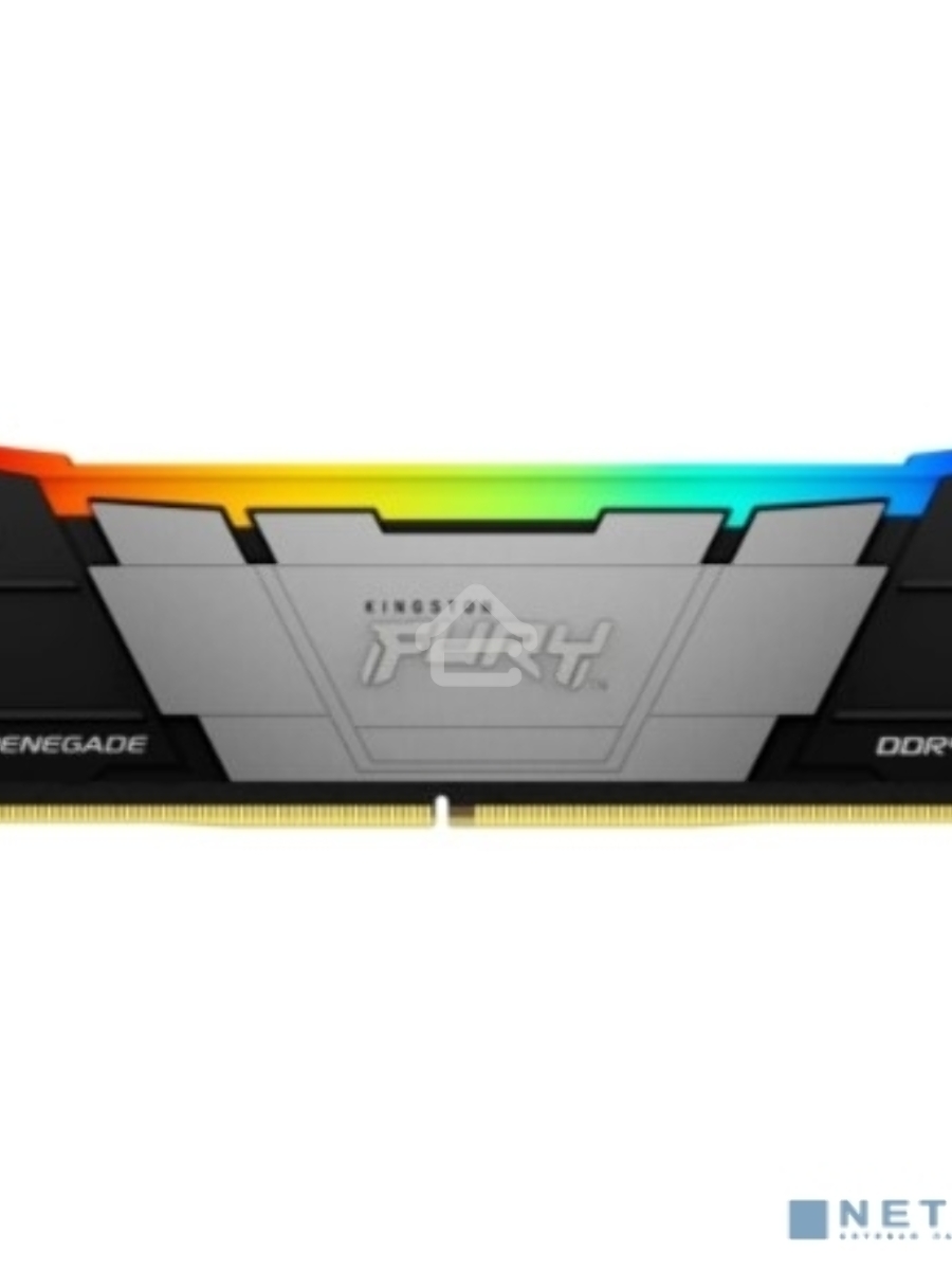 Оперативная память Kingston Fury Renegade, DDR4, 16GB (1x16GB), 3200MHz, CL16, DIMM, с радиатором, RGB, серебристый/черный